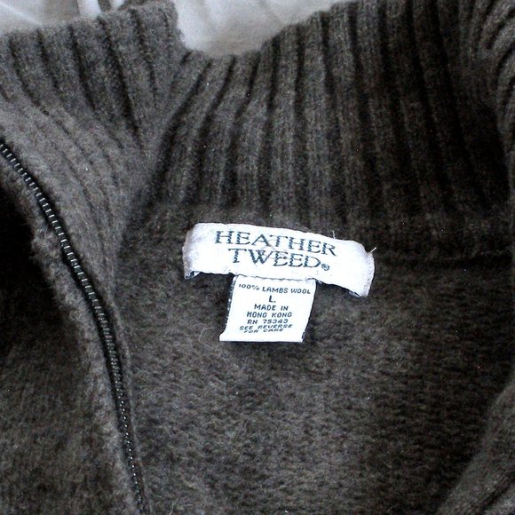 Heather Tweed 100% Lamb's Wool Lg. - Picture 3 of 3